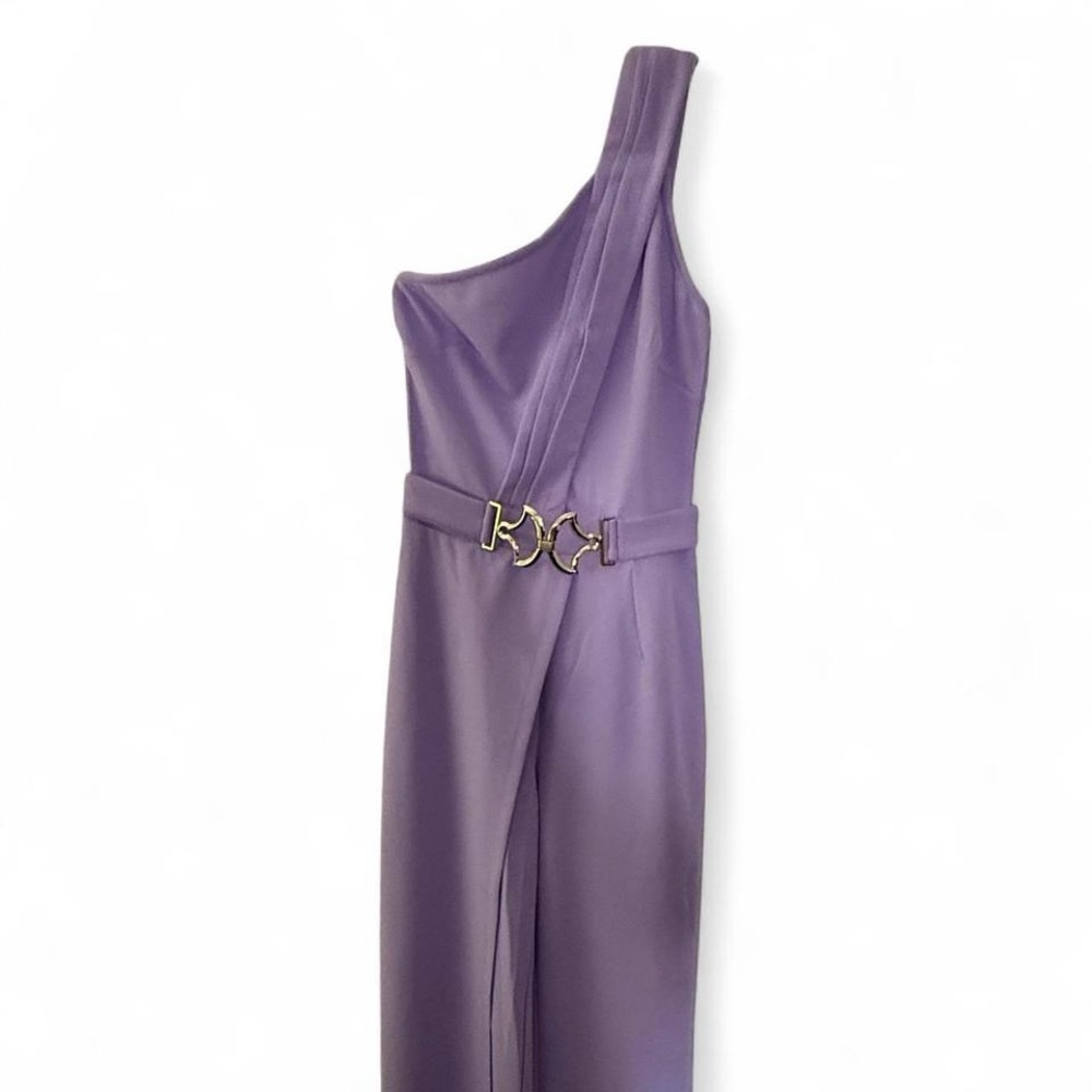 Elegant Purple One-Shoulder Jumpsuit